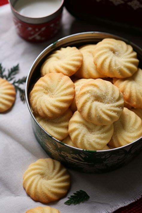 Danish Butter Cookies - That Oven Feelin Danish Cookies, Magic Custard Cake, Danish Recipes, Danish Butter Cookies, Mini Pecan Pies, Dessert Photography, Bars And Cookies, Custard Cake, Lemon Cookies