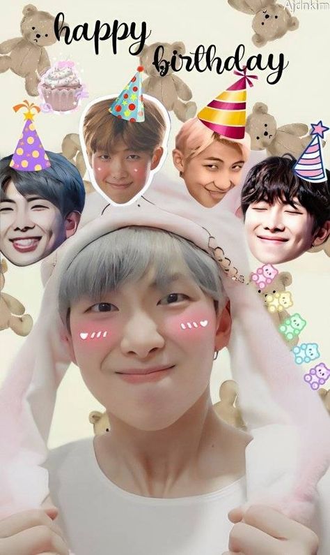 BTS- RM | Advance Happy birthday our cute leader kim Namjoon🎂🎂🥳❤️ Rm Birthday Aesthetic, Rm Birthday Pic, Namjoon Birthday Pic, Rm Birthday Video, Kim Namjoon Birthday, Namjoon Birthday Edit, Rm Happy Birthday Edit, Rm Happy, Rm Birthday