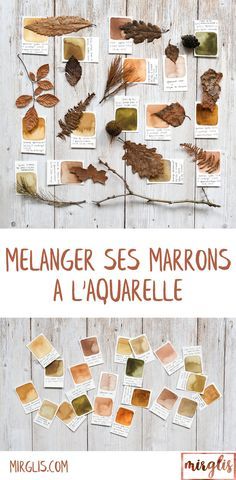 Mélanger ses marrons à l'aquarelle — Mirglis - Sarah Van Der Linden Art Pastel, Watercolor Pencils, Love Drawings, Watercolor Techniques, Painting Tips, Abstract Watercolor, Botanical Art, Pencil Drawings, Watercolor Art