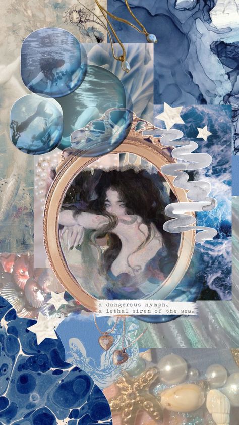 Siren Mythology, Moodboard Blue, Mermaid Wallpapers, Soft Gamine, Mermaid Aesthetic, Water Ocean, Akashic Records, Blue Mermaid, Mia 3