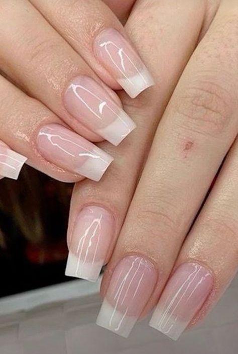 Italian French Tip Nails, Old School French Tip, Old School French Tip Nails, Medium Square French Tip, Tip Nails, French Tip Nails, French Nails, Nail Tips, Nail Inspo