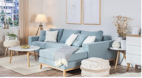 Mint Living Rooms, Light Blue Couches, Light Blue Sofa, Smart Sofa, Blue Couch Living Room, Lounge Room Design, Blue Living Room, Living Room Inspo, Living Room Grey