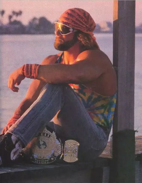 Imgur Post - Imgur Savage Af, Randy Savage, Macho Man Randy Savage, Wwe Legends, Wrestling Superstars, Macho Man, Man Sitting, Wwe Wrestlers, Professional Wrestling