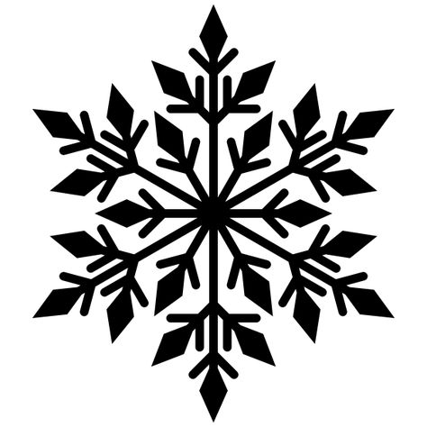 Black snowflake silhouette | Free SVG Snowflake Outline, Snowflake Silhouette, Snow Flake Tattoo, Snowflake Clipart, Snowflake Images, Snowflake Stencil, Snowflake Template, Simple Snowflake, Christmas Doodles