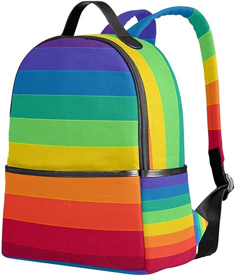 Amazon.com: YZGO Striped Rainbow Children School Backpacks for Boys Girls Youth Canvas Bookbags Travel Laptop Bags: Computers & Accessories School Trip Outfit, Backpacks For Boys, Rainbow Children, Rainbow Accessories, School Backpack Boys, Laptop Travel Bag, Backpack Reviews, Small Laptop, Travel Daypack