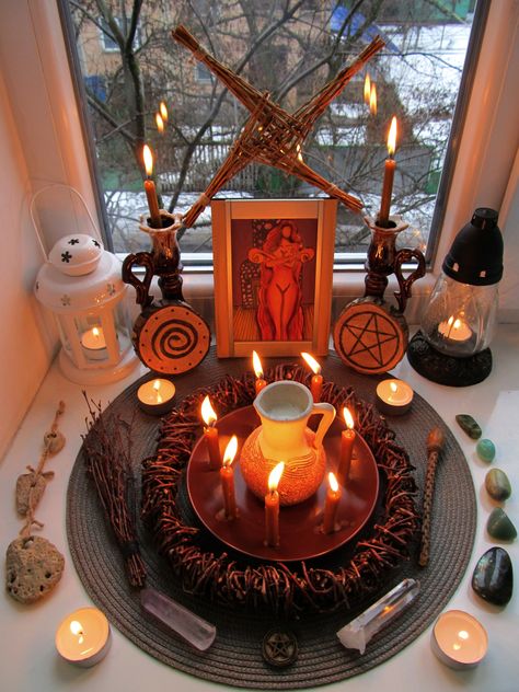 Witchcraft Altar, Witch Room, Witches Altar, Wiccan Altar, Pagan Altar, Love Spell Caster, Home Altar, Witch Magic, Witchy Decor