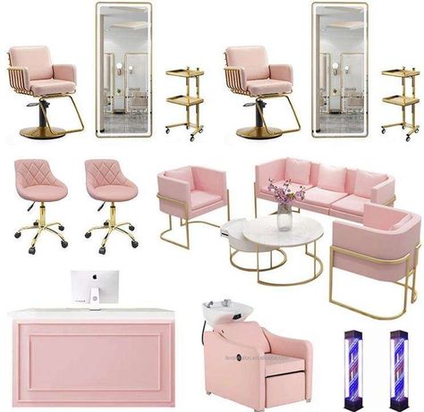 Nails Station, Pink Salon, Lash Lounge, Nail Salon Interior Design, Nail Salon Interior, Nail Salon Furniture, Beauty Room Salon, Nail Table, Nail Station