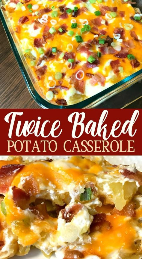 Easy Twice Baked Potatoes, Best Twice Baked Potatoes, Loaded Potato Casserole, Twice Baked Potato Casserole, Leftover Baked Potatoes, Loaded Baked Potato Casserole, Twice Baked Potato, Baked Potato Salad, Twice Baked Potatoes Casserole