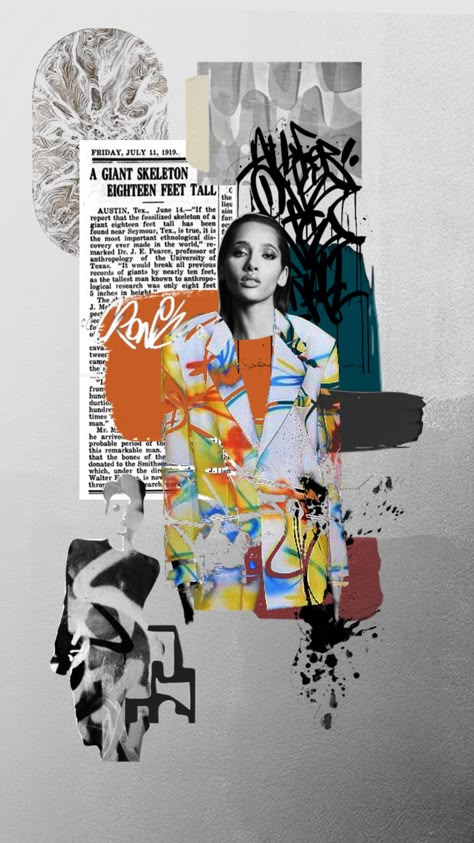 Trends And Fads Collage, Streetwear Fashion Portfolio, Mood Board Streetwear, Graffiti Fashion Design, Streetwear Moodboard Inspiration, Streetwear Fashion Moodboard, Streetwear Fashion Collage, Fashion Zine Inspiration, Mowalola Runway