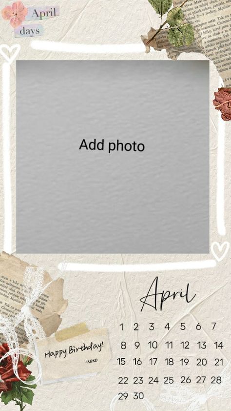 Instagram stories, insta story, ig post, minimal, calender, August post, vintage, minimalist design, cute, birthday post Birthday Loading Story Instagram, Birthday Story Template, Birthday Loading, Happy Birthday April, Collage Photo Frame Design, Birthday Story, Bday Pics, Aesthetic Profile Picture Cartoon Soft, Happy Birthday 18th