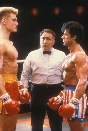 "ROCKY IV" - Ivan Drago (Dolph Lundgren) and Rocky Balboa (Sylvester Stallone) Rocky Stallone, Rocky Sylvester Stallone, Ivan Drago, Rocky Film, Rocky Ii, Action Movie Stars, Dolph Lundgren, Rocky Balboa, The Expendables