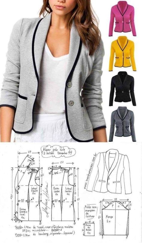 Pola Jaket, Mens Jacket Pattern, Detail Couture, Clothing Pattern Design, T Shirt Sewing Pattern, Sewing Collars, Blazer Pattern, Sewing Blouses, Girls Dress Sewing Patterns