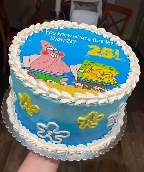 Whats Funnier Than 24 Cake, Whats Funnier Than 24, Whats Funnier Than, 24th Birthday Cake, Nursing Cake, 25th Birthday Cakes, Spongebob Cake, Spongebob Birthday Party, 25th Birthday Parties