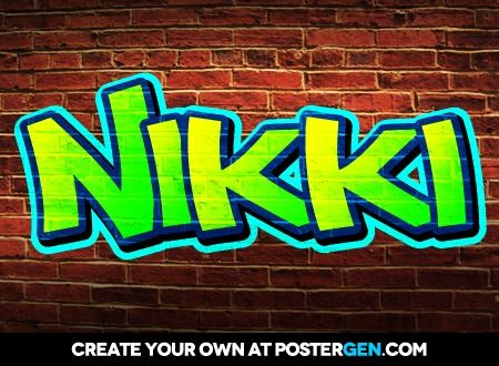 Nikki Nikki Name Wallpaper, Nikki Name, 6teen Nikki, Nidhogg Love Nikki, Graffiti Creator, Nikki Is That You, At Home With Nikki, Cheer Box, Name Labels