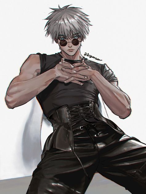 ArtStation - GOJO in Corset, Zu Yuan Cesar Men With Corset, Men In Corsets Drawing, Men In Corset, Men Corsets, Anime Corset, Men Corset, Anime Pic, Ticci Toby, Gojo Satoru