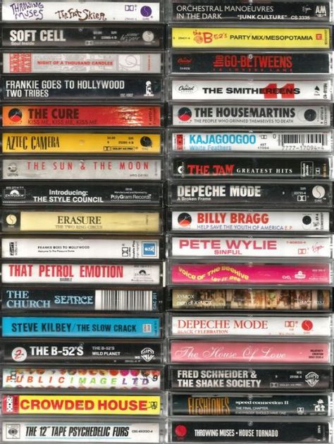 The Lost Art of Cassette Design ~ vintage everyday The Housemartins, Wolf 359, Cassette Design, Frankie Goes To Hollywood, Wal Art, Rock Aesthetic, 80s Aesthetic, Musica Rock, Vintage Everyday