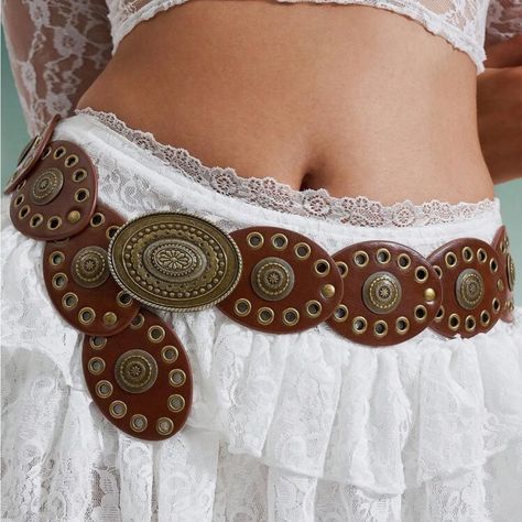 Super Cute And Stylish Ships In 5-10 Business Days Cute Cowgirl Aesthetic, 70s Western Aesthetic, Bohemian Belts, Buttercup Costume, Western Hippie Fashion, Cute Belts, Western Belts For Women, Belts Aesthetic, Cowgirl Belt Buckles