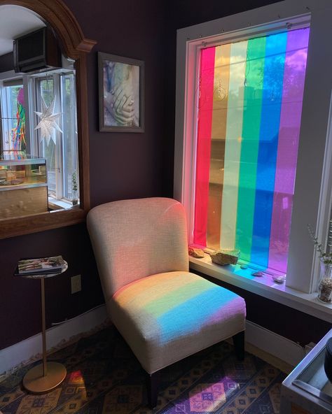 Pride month rainbow window decor made with cellophane. Rainbow Window, Pride Month, Window Decor, Rainbow, Quick Saves