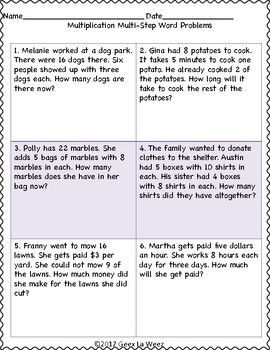 Multi-Step Multiplication Word Problems Worksheets Multistep Word Problems 3rd Grade, Two Step Math Word Problems 3rd Grade, Multiplication Word Problems 5th, 2 Step Word Problems 3rd Grade, Two Step Word Problems Third Grade, Multi Step Word Problems 4th Grade, Multiplication Word Problems 4th Grade, Multiplication Word Problems 3rd Grade, 3rd Grade Word Problems