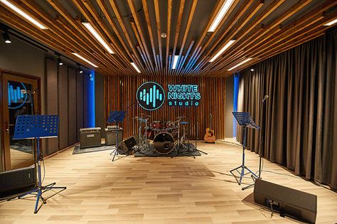 Drum Studio Music Rooms, Drum Studio, Wood Sound Diffuser, Dance Studio Design, Music Room Design, Home Music Rooms, Sound Room, Rehearsal Room, White Nights