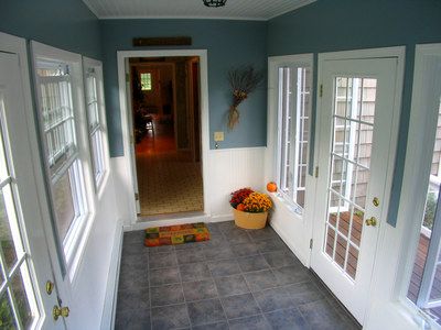 Enclosed breeze way from garage to house Enclosed Breezeway Ideas, Breezeway Ideas To Garage Enclosed, Enclosed Breezeway, Living Space Ideas, Garage Floor Paint, Garage Addition, Garage Remodel, Home Addition, Room Additions