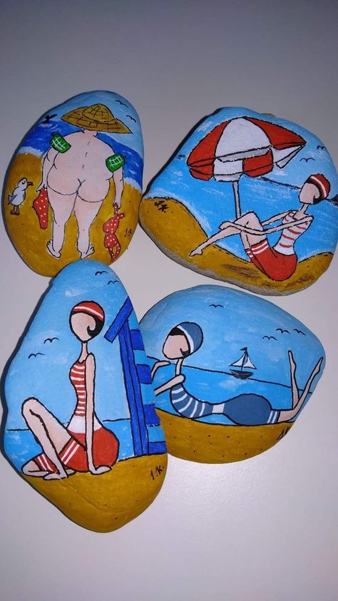 Dot Art Ideas, Rock Art Pictures, Rock Art Ideas, Rock Pictures, Christmas Pebble Art, Stone Pictures Pebble Art, Modern Folk Art, Diy Rock Art, Rock Painting Ideas