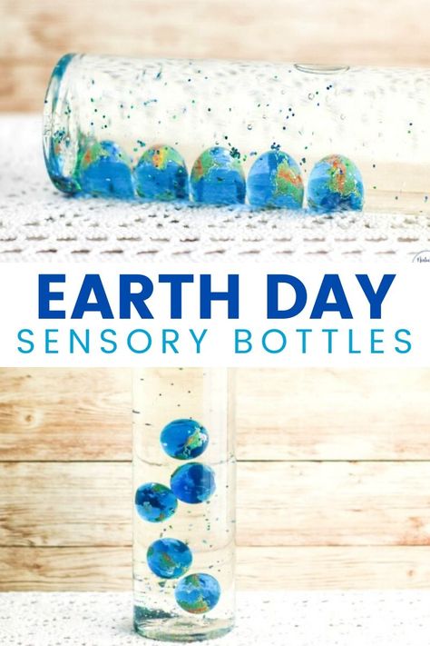 Earth Day Sensory, Earth Day Preschool Activities, Science Activities For Toddlers, Planets Activities, Earth Activities, Science Concepts, Spring Activity, Discovery Bottles, Earth Week