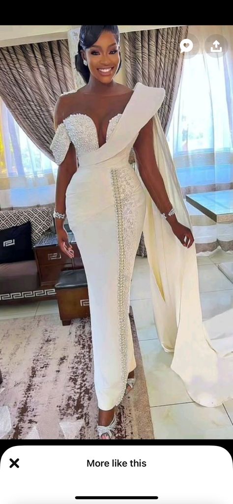 Latest Civil Wedding Dress, Wedding Guest Reception Dress, All White Wedding Guest Outfit, White Wedding Guest Outfit, Fancy Wedding Guest Dress, Outfits For Wedding, Civil Dress, Latest Wedding Gowns, Elegant Maternity Dresses