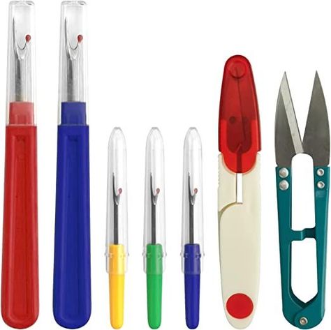 )1 ni 7(smeH,smaeS gninepO rof looT gniweS reppiR hctitS ydnaH ,srossicS 2 htiw tiK revomeR daerhT ,teS reppiR gniweS maeS scP 7 YATUFE D Seam Sewing, Crochet Couture, Seam Rippers, Seam Ripper, Sewing Tools, Sewing Accessories, Amazon Art, Sewing Stores, Ergonomic Design