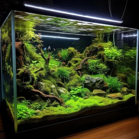 Large Fish Tank Ideas, Aqua Scape, Large Fish Tanks, Fish Aquarium Decorations, Aqua Tank, Freshwater Aquarium Plants, Snake Tank, Fish Tank Terrarium, Fish Tank Design