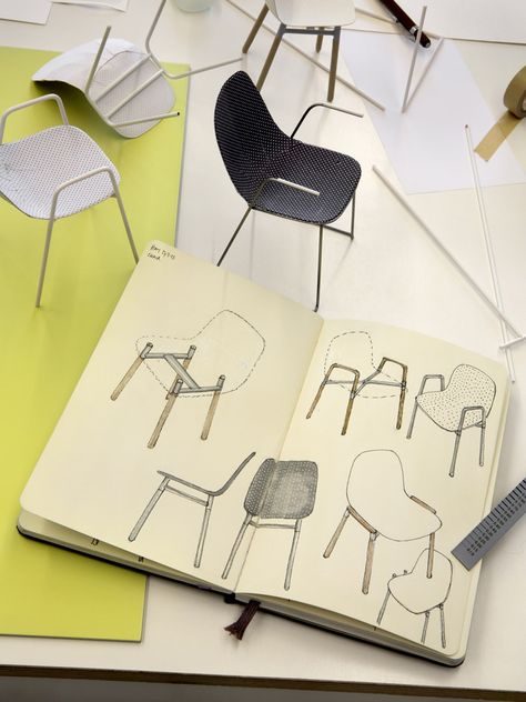 Scholten & Baijings New Products, Milan Design Week 2014 Furniture Sketch, Furniture Design Sketches, Prototype Design, Industrial Design Sketch, Milan Design, Sketch Inspiration, Milan Design Week, Design Living Room, Design Week