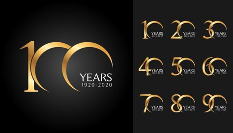 Set of anniversary badges Corporate Anniversary, 50th Anniversary Logo, 50th Anniversary Cards, Art Deco Invitations, Icon Background, Company Anniversary, Emblem Design, Infographic Design Layout, Picture Editing Apps