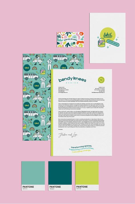 Letterhead Design Inspiration, Business Card Ideas, Kraft Business Cards, Mises En Page Design Graphique, Ideas Illustration, Stationary Branding, Folder Design, Creative Stationery, Typography Layout