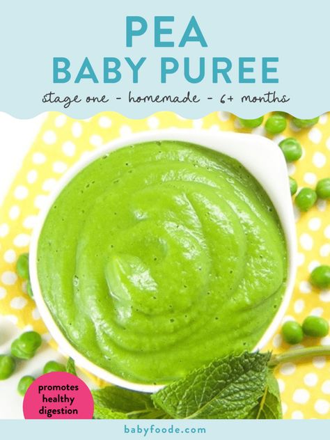 This Pea Baby Puree with mint is a smooth and mild baby food puree that is perfect for your baby's first bite! Your baby will love this green puree thanks to its fresh and earthy flavor. It's a great stage 1 baby food for 4-6 months and up. Pea Baby Food, Best Sauce Recipes, Stage 1 Baby Food, Baby Food Recipes Stage 1, Pea Puree, Baby Purees, Pureed Food, Baby Food Puree, Baby Food Recipe