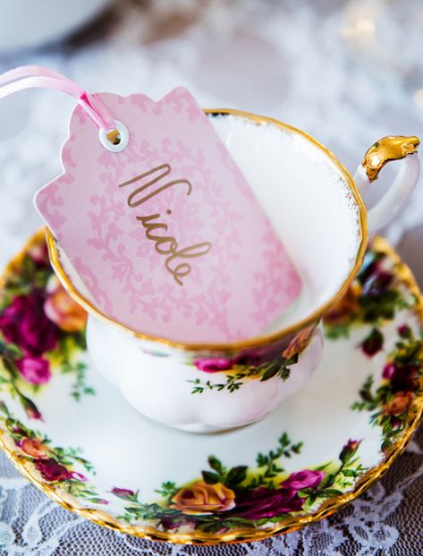 tea cup name card Party Ideas For Birthday, Blue Tea Party, Welcome Home Parties, Tea Party Cake, Tea Places, English Tea Party, White Runway, Tea Decor, Afternoon Tea Recipes