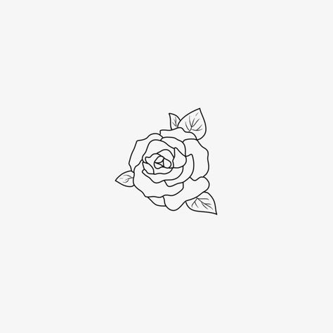 Small Roses Drawing, Minimalist Rose Drawing, Small Rose Drawing, Rose Illustration Simple, Rose Tattoo Minimalist, Rose Tattoo Simple, Simple Rose Tattoo, 16 Tattoo, Rose Drawing Tattoo