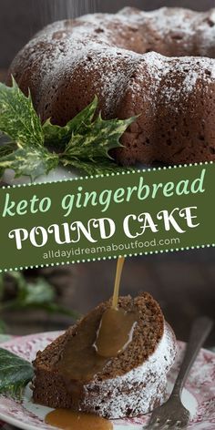 Low Carb Gingerbread Cake, Gingerbread Cream Cheese, Keto Christmas Desserts, Low Carb Holiday Desserts, Keto Gingerbread, Low Carb Gingerbread, Keto Holiday Recipes, Low Carb Holiday, Cheese Pound Cake