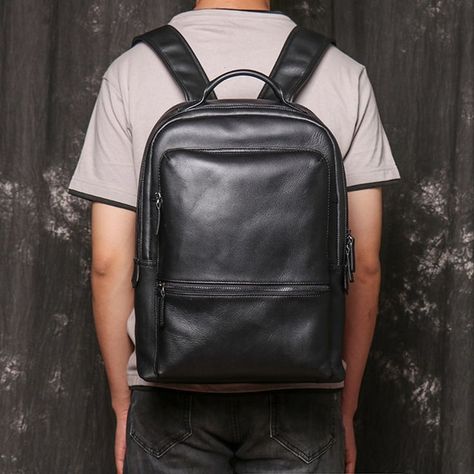 Introducing the ultimate fusion of fashion and functionality - the 100% Genuine Leather Men and Women Backpack! Pack your laptop, essentials, and dreams into its spacious compartments, making every journey a statement of style. ✨ Don't just carry a bag, make a statement. 🌐✈️ 💼🛍️ Grab yours now at Pacy's Handbag! #PacysLeatherAdventures #leatherbags #pacyshandbag #leatherbag #unisex #blackbags #backpacks #leatherbackpack Leather Travel Backpack, Laptop Backpack Mens, Retro Backpack, Women Backpack Fashion, Leather Backpack For Men, Leather Laptop Backpack, Black Leather Backpack, Mens Black Leather, Mens Leather Bag