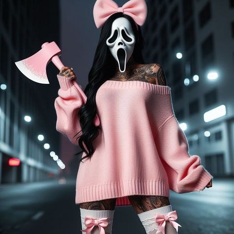 🪓 Hot Halloween Outfits, Halloween Makeup Diy, Barbie Halloween, Halloween Photography, Pink Wallpaper Girly, Halloween Costume Outfits, Halloween Photoshoot, Fantasias Halloween, Halloween Women