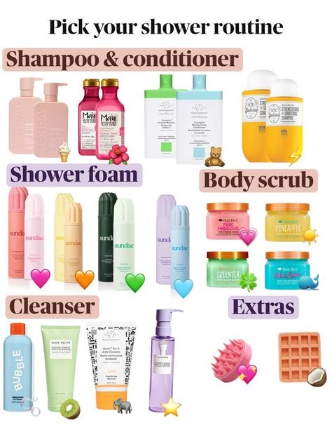 Shower routine 🚿 Preppy Shower Routine, Aesthetic Shower Routine, Aesthetic Shower, Shower Products, Shower Foam, Sephora Skin Care, Routine Skincare, Shower Skin Care, Luxury Shower