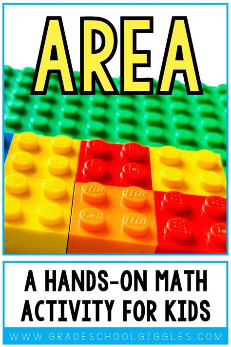 Are you wondering how to introduce area to your 3rd-grade students? Do you like teaching with manipulatives? This hands-on activity teaches kids about the basics of area: unit squares, tiling & counting squares, & transitioning students to the multiplication model. Use building bricks to show your students how to find the area of rectangles & irregular shapes. Then, use the free worksheet to show them how to partition & tile shapes on paper and to find area of rectangles using multiplication. Area Models Multiplication, Hands On 3rd Grade Activities, Area Lesson 3rd Grade, 3rd Grade Area Activities, Teaching Area 3rd Grade, Area Activities 3rd Grade, Area Math Activities, Area Third Grade, Area Of Irregular Shapes