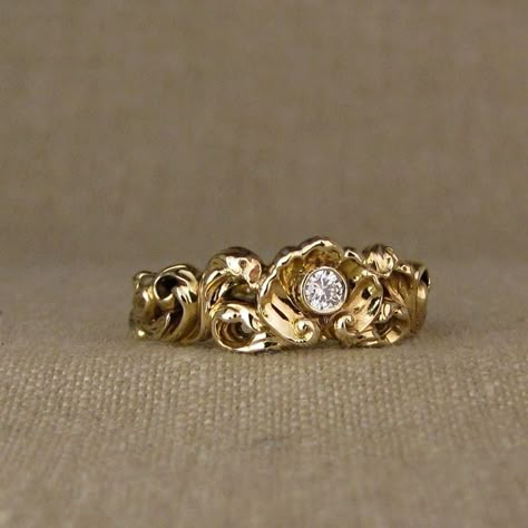 Shell Engagement Ring, Seashell Engagement Ring, Seashell Ring, Sea Ring, Wizard Jewelry, Antique Jewellery Designs, Gold Waves, Pearl Engagement Ring, Gold Engagement