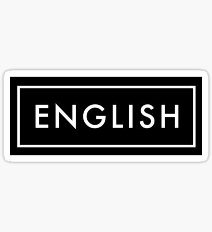 English Stickers | Redbubble English Stickers, English Logo, English Aesthetic, Life Planner Organization, School Book Covers, Better English, Bullet Journal School, School Notebooks, School Stickers