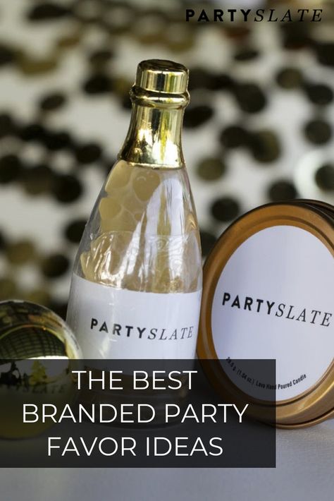 Creative Branded Party Favors & Gifts | PartySlate Branded Party Favors, Company Party Favors, Party Favor Ideas, Company Party, Best Wedding Favors, Personalized Wedding Favors, Unique Wedding Favors, Favor Ideas, Wedding Party Favors