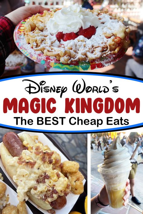 The Best Cheap Eats at Magic Kingdom - have-kids-will-travel.com Food At Disney World, Magic Kingdom Snacks, Magic Kingdom Orlando, Magic Kingdom Food, Save Money On Food, Disney Cheap, Disney 2023, Disney World Vacation Planning, Waffle Sandwich