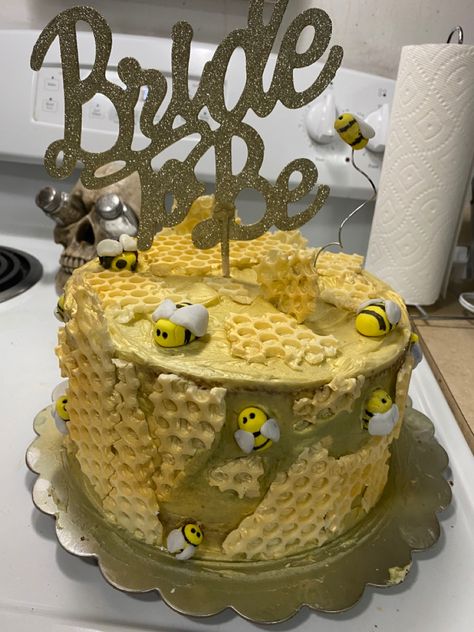 Bride To Bee Cake, Bride To Bee, Bee Cake, Bee Cakes, Birthday Cake, Bee, Cake