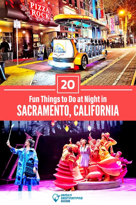 Downtown Sacramento At Night, Sacramento Things To Do, Things To Do In Sacramento California, Night Time Activities, Things To Do In Sacramento, River Bar, Folsom Lake, Night Activities, Spring Getaway