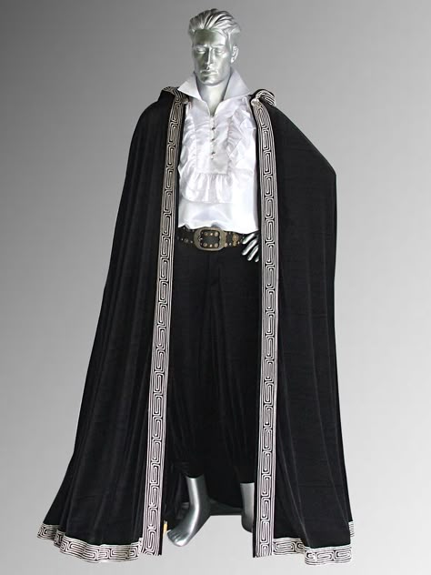 Royal Black Outfit Men, Black Medieval Clothes Men, Medieval Robes Men, Black Robes Fantasy Male, Medieval Clothing Male Prince, Royal Clothing Men, Medieval Clothing Male, Fantasy Robes, Fantasy Prince Outfit