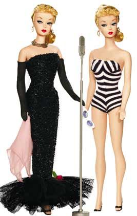 my all time favorite 2 barbies. And my all time favorite Lounge Singer Black sequined dress. Barbie Themed Outfits, Striped Bathing Suit, Play Barbie, Im A Barbie Girl, Barbie Vintage, Bob Mackie, Barbie I, Vintage Barbie Dolls, Madame Alexander