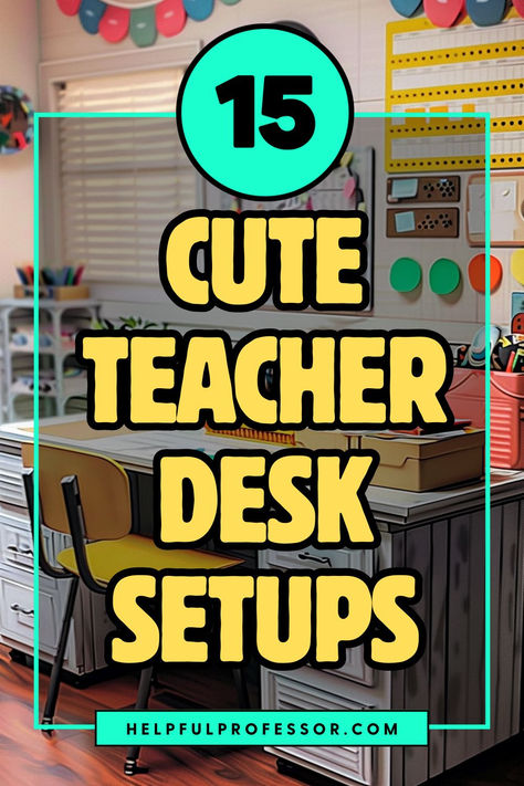 Get inspired to upgrade your teacher desk by checking out these beautifully decorated teacher desk images! Trendy Teacher Desk, How To Cover Teacher Desk, Diy Teacher Desk, Teacher Desk Contact Paper, Teacher Desk Setup, Teacher Desk Makeover, Desk Images, Teacher Desk Area Classroom Setup, Teacher Desk Decorations